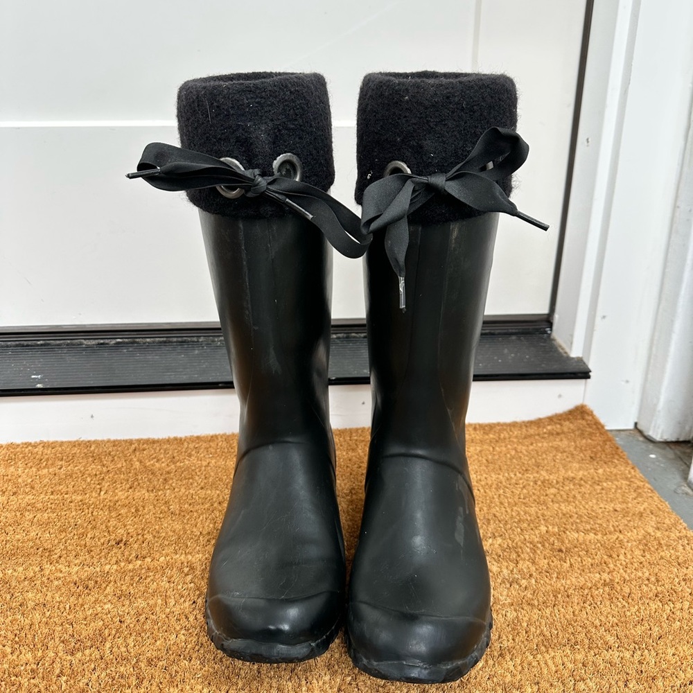 Black Bogs Women’s Rubber Waterproof Alex Solids Wool Insulated Winter Boot